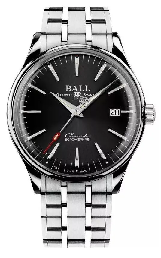 Ρολόι Ανδρικά Ball Trainmaster Manufacture 80 Hours Automatic Chronometer NM3280D-S1CJ-BK