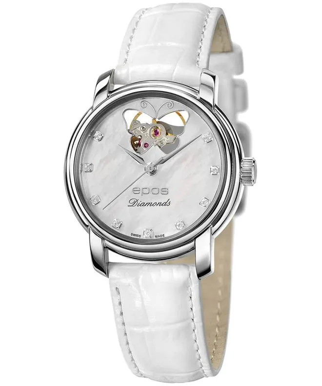 Ρολόι Γυναικεία Epos Ladies Diamonds Open Heart Automatic 4314.133.20.89.10
