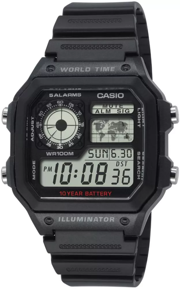 Ρολόι Ανδρικά Casio Vintage 'Royale' Youth Digital AE-1200WH-1AVEF