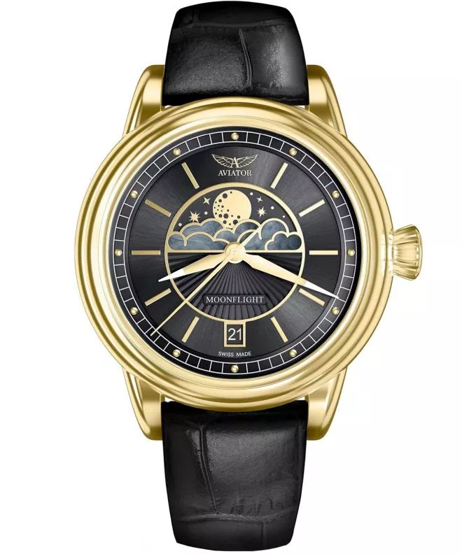 Ρολόι Γυναικεία Aviator Douglas Moonflight Limited Edition + λουράκι Aviator V.1.33.1.344.5-SET