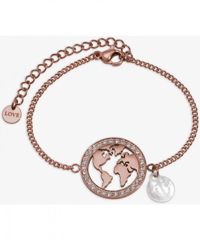 Βραχιόλι Tom Hope Globe Bracelet Stones Coffee TM0647