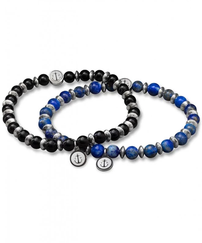 Βραχιόλι Tom Hope Laguna Steel Black & Blue Gift Set TM0506