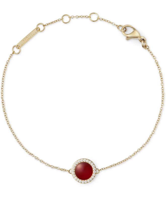 Βραχιόλι Daniel Wellington Audrey Red Agathe Gold DW00401422