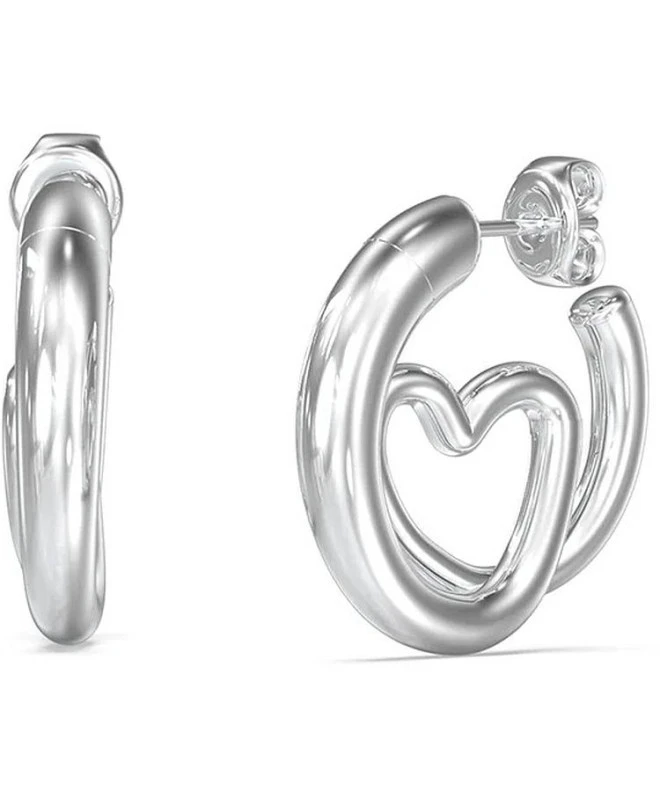 Σκουλαρίκια Guess Iconique Silver JUBE05529JWRHT-U