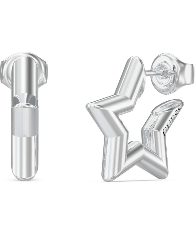 Σκουλαρίκια Guess Iconique Silver JUBE05539JWRHT-U