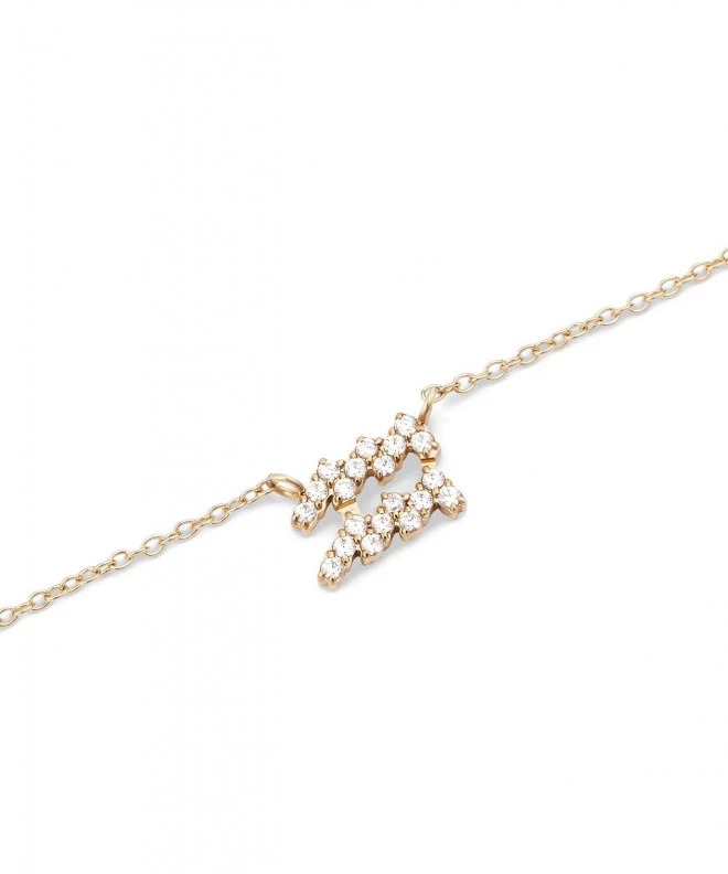 Κολιέ Daniel Wellington Crystal Zodiac Chain Gold Aquarius DW00400929