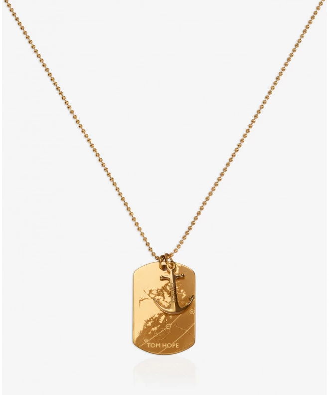 Κολιέ Tom Hope Island Tag Gold TM0625