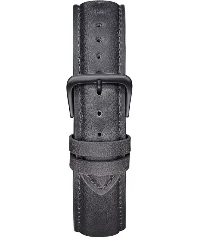 Λουράκι Meller Grey Black Leather 20 mm NST-1GREY