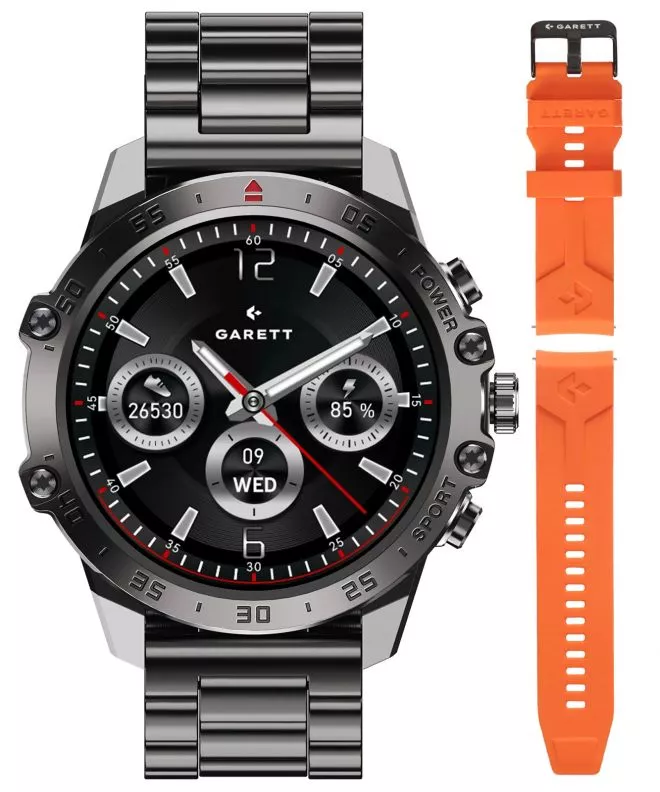 Smartwatch Ανδρικά Garett V14 Μαύρο SET 5904238486832