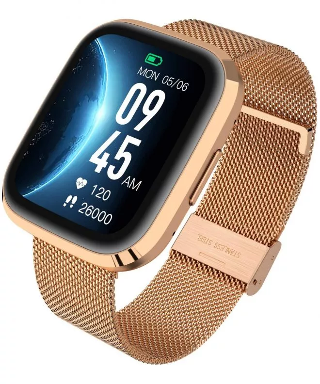 Smartwatch για Γυναίκες και Άνδρες Garett GRC STYLE Gold Steel 5904238484869