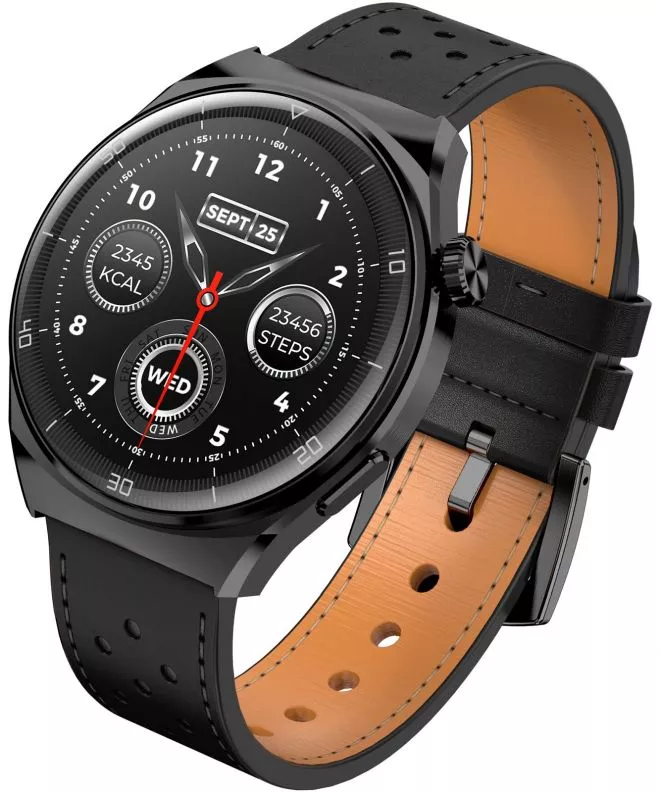 Smartwatch Ανδρικά Garett V12 Black Leather 5904238485613