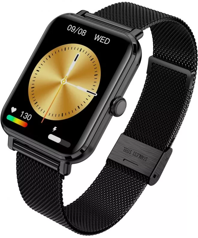 Smartwatch για Γυναίκες και Άνδρες Garett GRC CLASSIC Black Steel 5904238484807