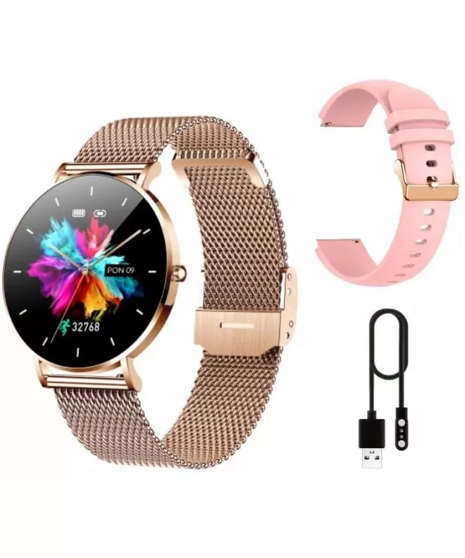 Smartwatch Γυναικεία Manta Alexa Gold SET SWU501GD