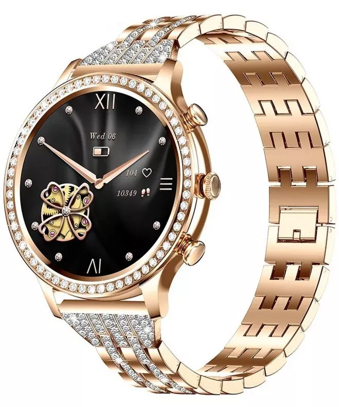 Smartwatch Γυναικεία Manta Diamond Lusso Gold SET SWD01GD