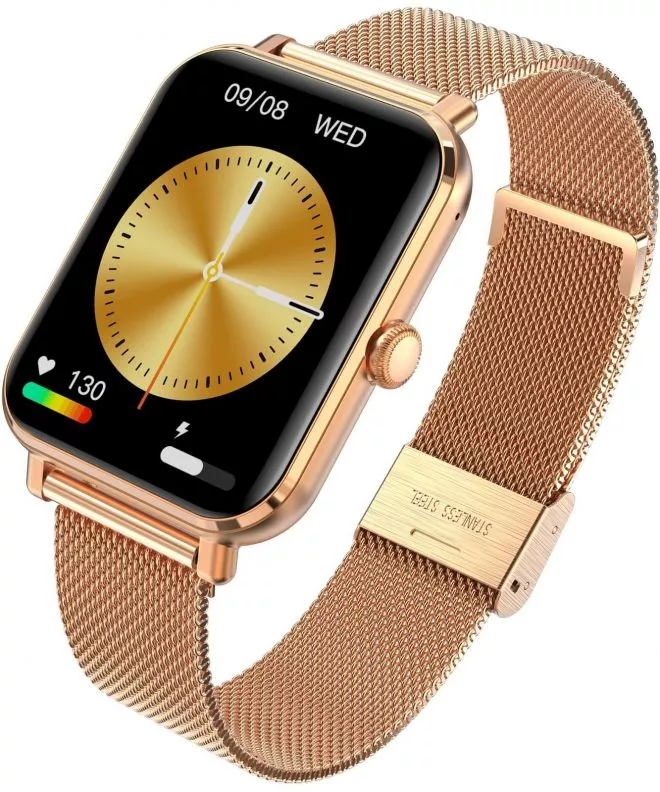 Smartwatch Γυναικεία Garett GRC CLASSIC Gold steel 5904238484821