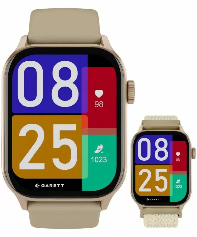 Smartwatch για Γυναίκες και Άνδρες Garett Activity 3 Χρυσό SET 5904238487259