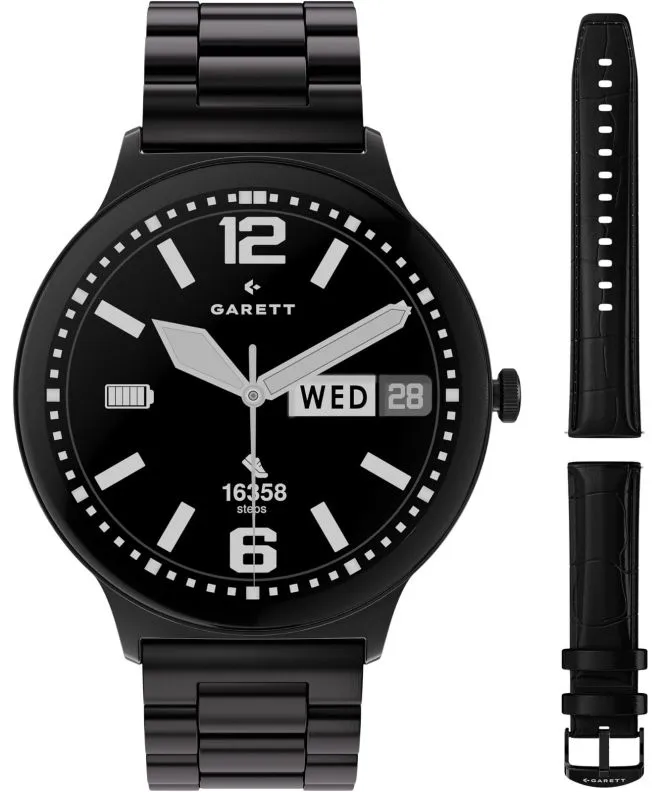 Smartwatch Ανδρικά Garett Quantum Glow Black SET 5904238487570