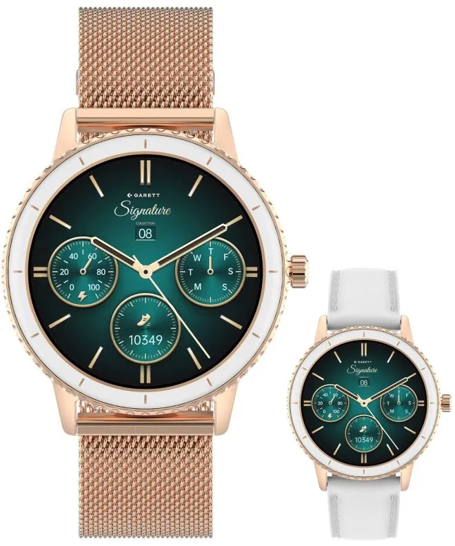 Smartwatch Γυναικεία Garett Signature Grace Rose Gold Mesh SET 5904238485064