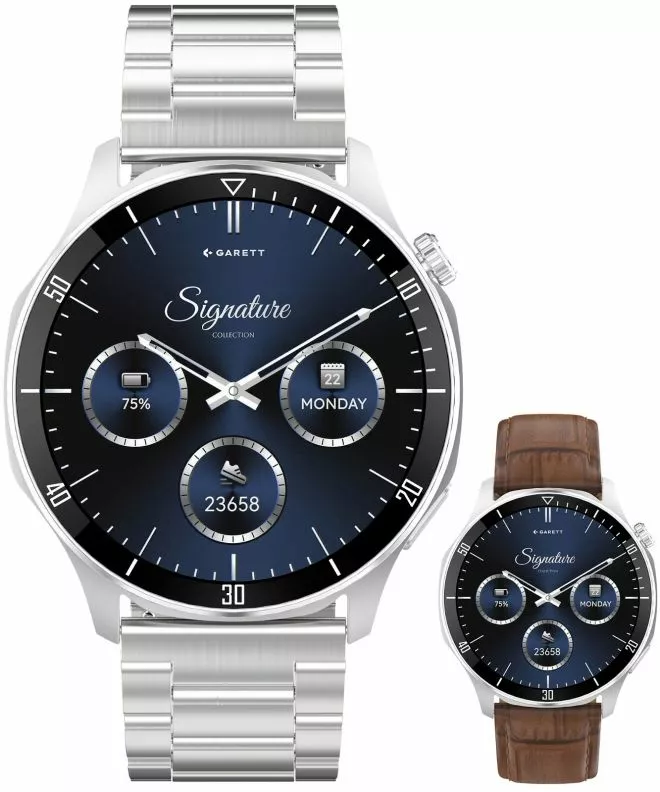Smartwatch Ανδρικά Garett Signature Prime Silver Solid SET 5904238485132