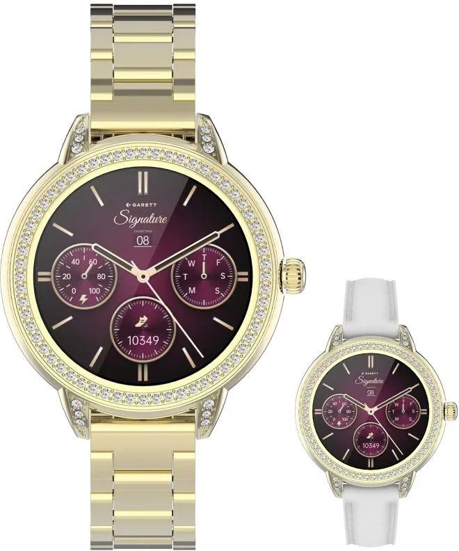 Smartwatch Γυναικεία Garett Signature Stella Gold Solid SET 5904238485095