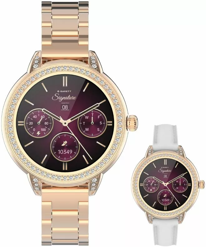 Smartwatch Γυναικεία Garett Signature Stella Rose Gold Solid SET 5904238485101