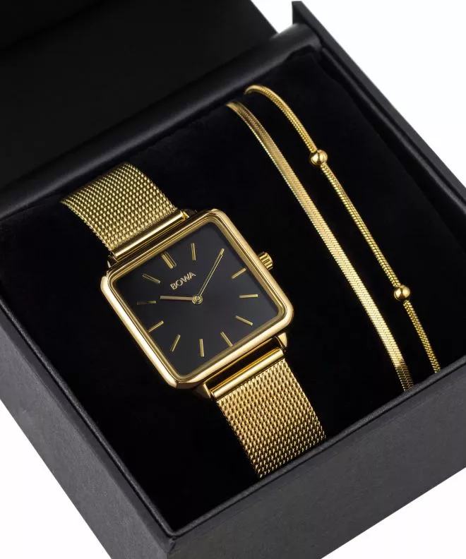 Ρολόι Γυναικεία BOWA Vienna Black Gold Mesh 29 Gift Set VI294-14-164M-419-01