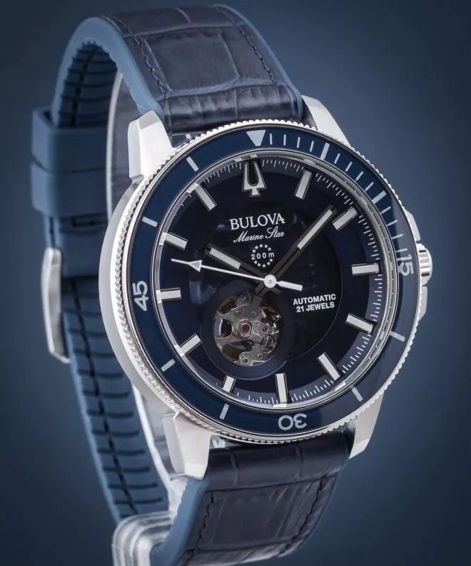 Ρολόι Ανδρικά Bulova Marine Star Series C Open Heart Automatic 96A291