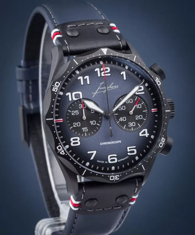 Ρολόι Ανδρικά Junghans Meister Pilot Chronoscope Navy Blue Limited Edition 027/3396.00