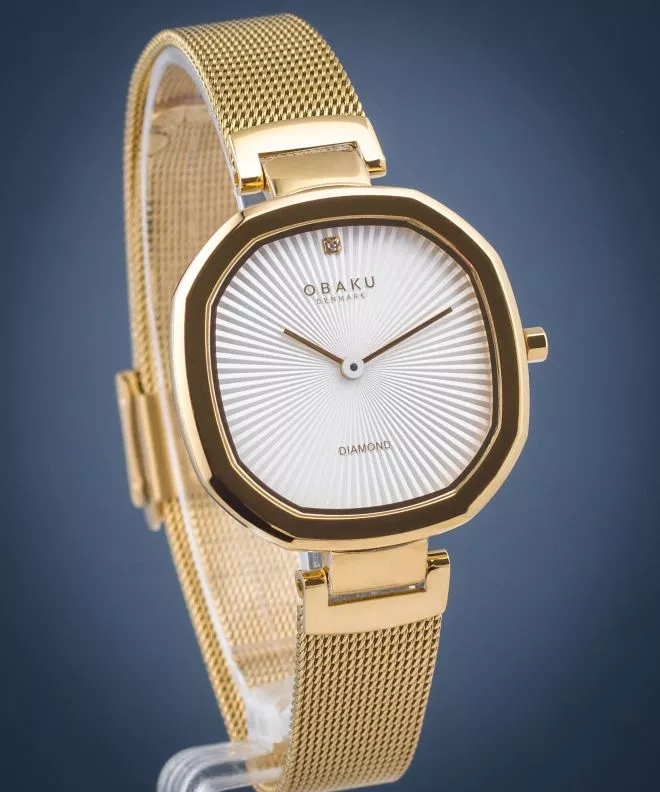 Ρολόι Γυναικεία Obaku Brilliant Gold Diamond V277LXGIMG