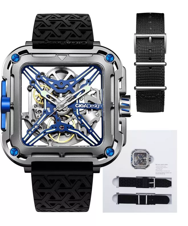 Ρολόι Ανδρικά Ciga Design X Series Gorilla Blue Titanium Automatic X021-TIBU-W25BK