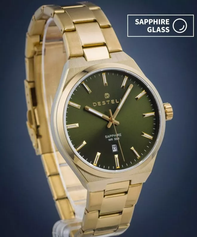 Ρολόι Ανδρικά DESTELL Aries Green Gold Steel Sapphire AR404-04-204S
