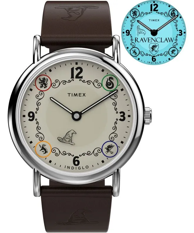 Ρολόι για Γυναίκες και Άνδρες Timex Harry Potter X Weekender Ravenclaw House 38mm Leather Strap TW2Y76500