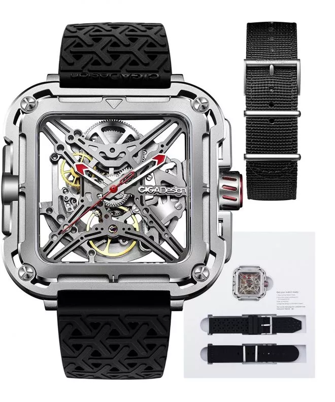 Ρολόι Ανδρικά Ciga Design X Series Gorilla Silver Skeleton Automatic X011-SISI-W25BK