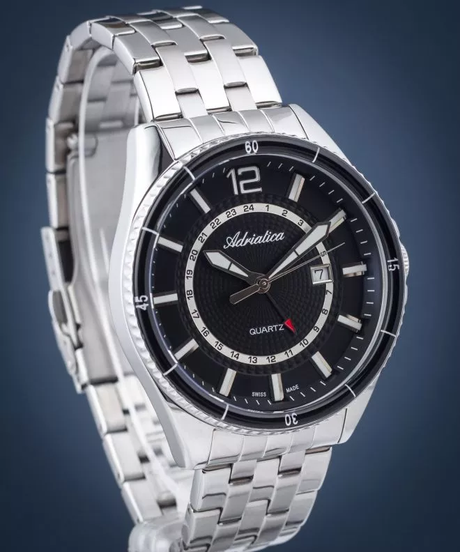 Ρολόι Ανδρικά Adriatica Sport GMT A8318.Y154Q (A8318.5154Q)