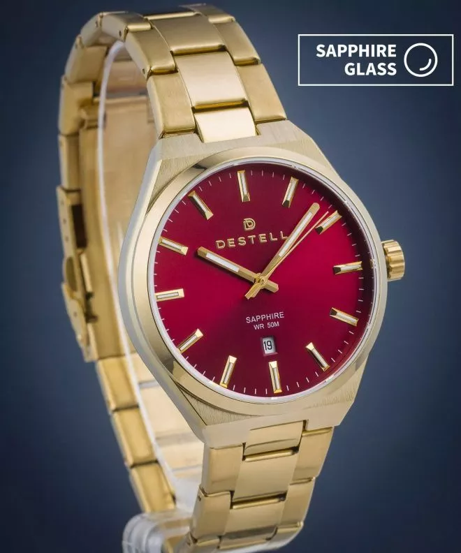 Ρολόι Ανδρικά DESTELL Aries Red Gold Steel Sapphire AR404-134-204S