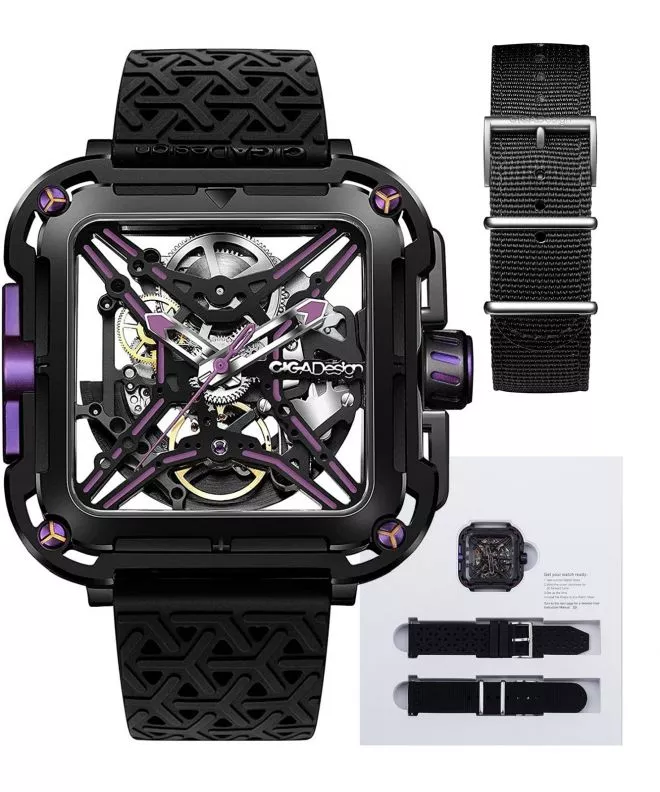 Ρολόι Ανδρικά Ciga Design X Series Gorilla Black & Purple Skeleton Automatic X011-BLPL-W25BK