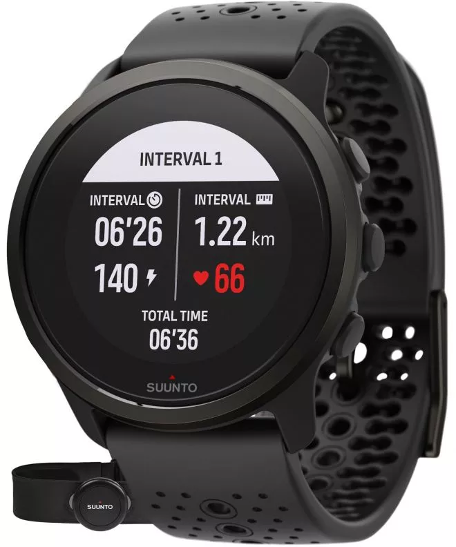 Αθλητικό Ρολόι για Γυναίκες και Άνδρες Suunto 5 Peak All Black + pas HR SS050888000HR