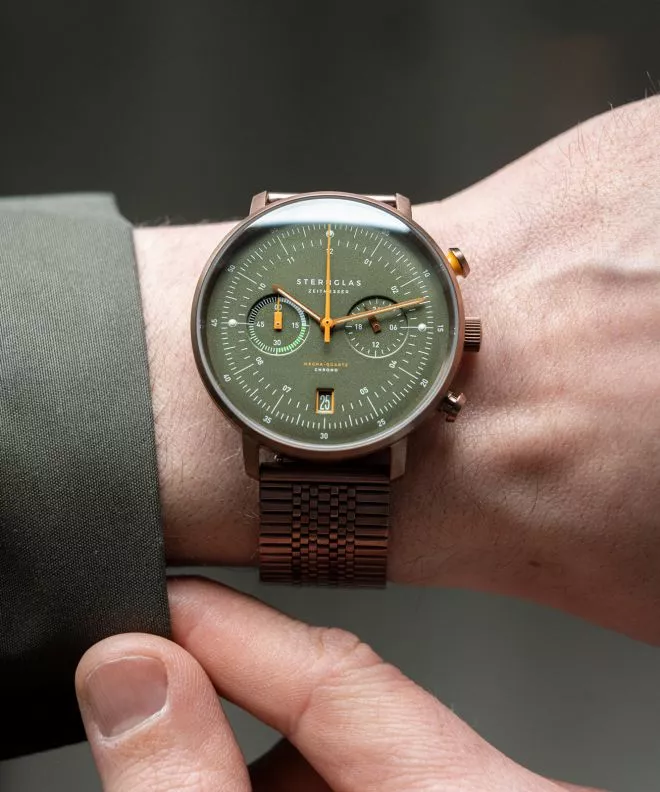 Ρολόι Ανδρικά Sternglas Hamburg Mecha-Quartz Chrono S01-HC35-ME10