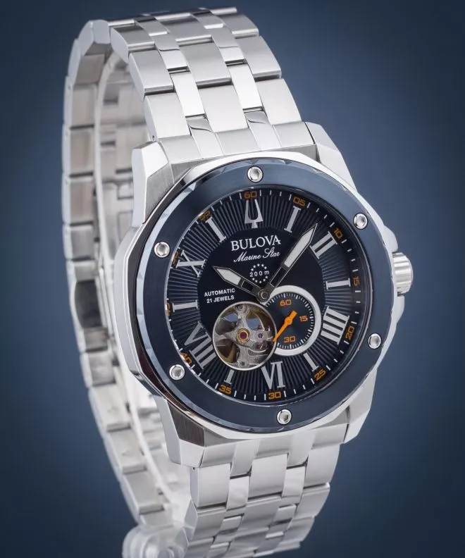 Ρολόι Ανδρικά Bulova Marine Star Open Heart Automatic 98A302