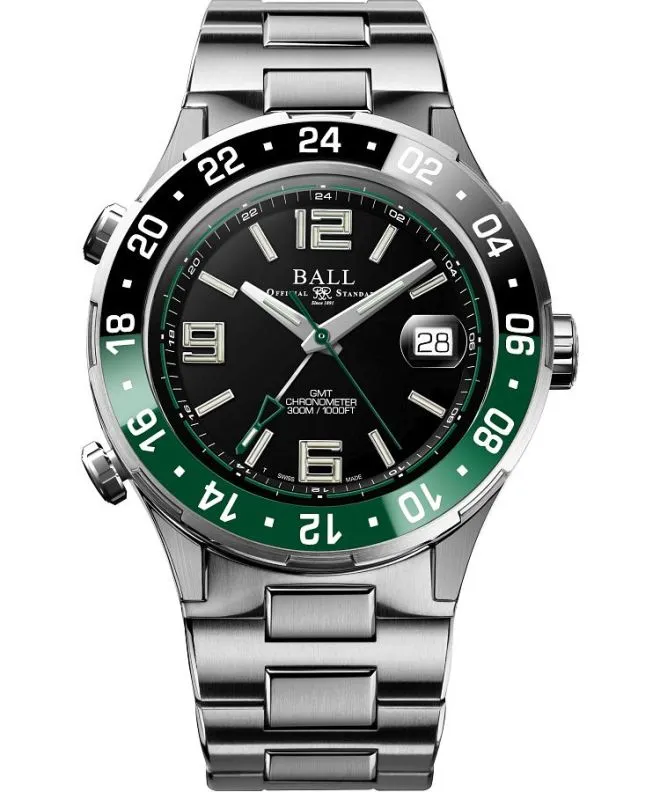 Ρολόι Ανδρικά Ball Roadmaster Pilot GMT Automatic Titanium Chronograph Limited Edition DG3038A-S3C-BK