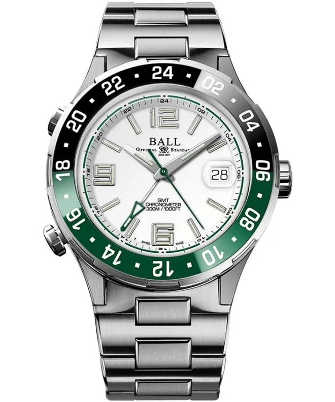 Ρολόι Ανδρικά Ball Roadmaster Pilot GMT Automatic Titanium Limited Edition DG3038A-S3C-WH
