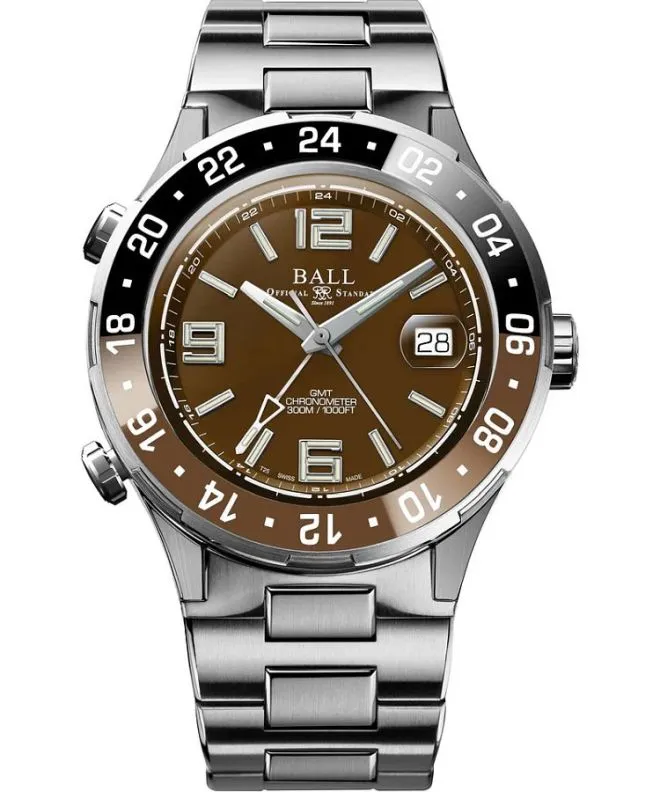 Ρολόι Ανδρικά Ball Roadmaster Pilot GMT Automatic Titanium Chronograph Limited Edition DG3038A-S5CJ-BR