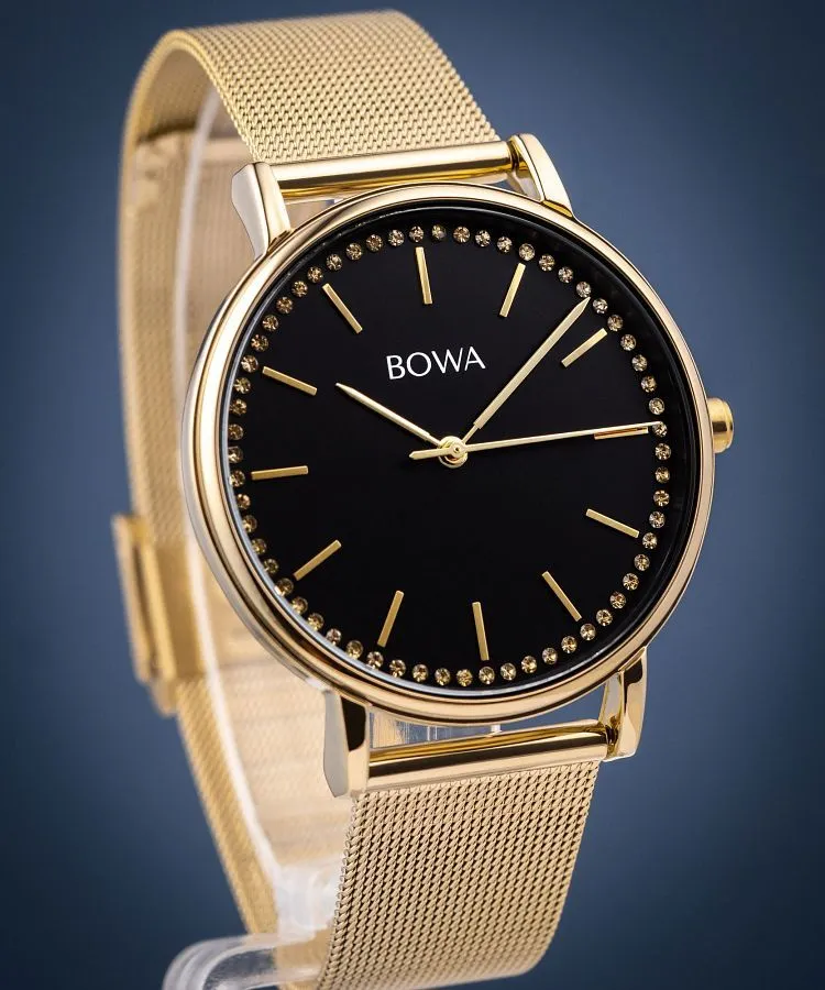 Ρολόι Γυναικεία BOWA Rio Black-Gold Mesh 38 RI384-14-184M