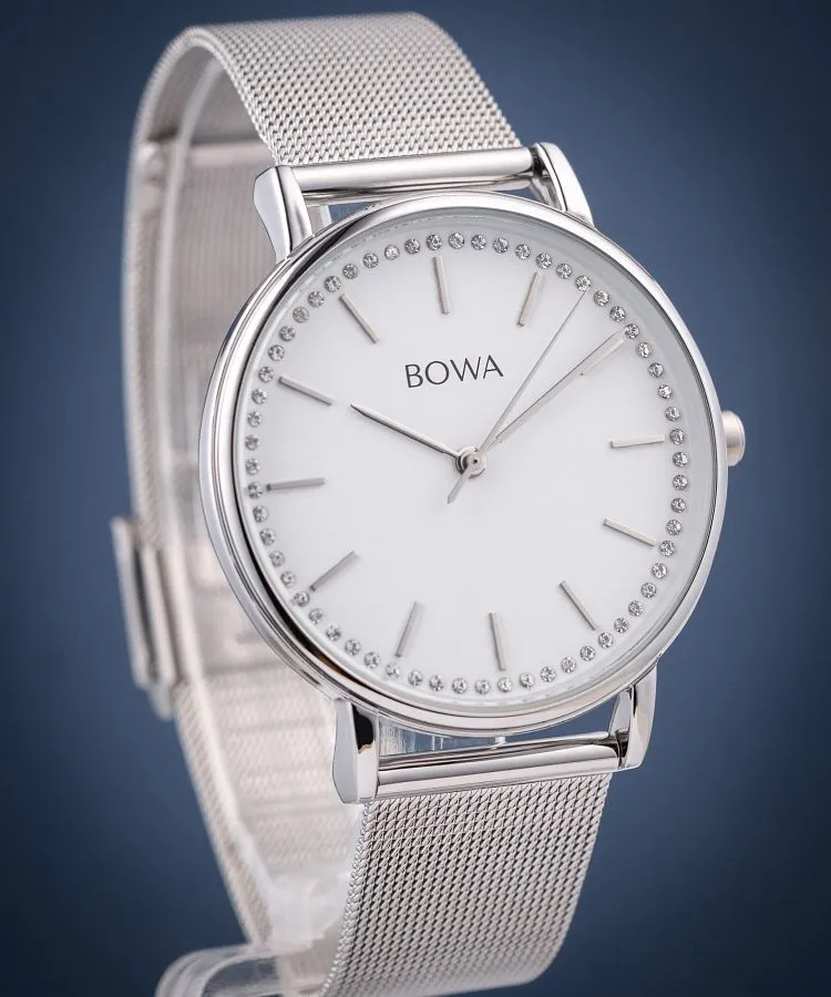 Ρολόι Γυναικεία BOWA Rio White-Silver Mesh 38 RI385-25-185M