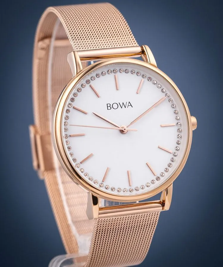 Ρολόι Γυναικεία BOWA Rio White-Rose Gold Mesh 38 RI387-27-187M