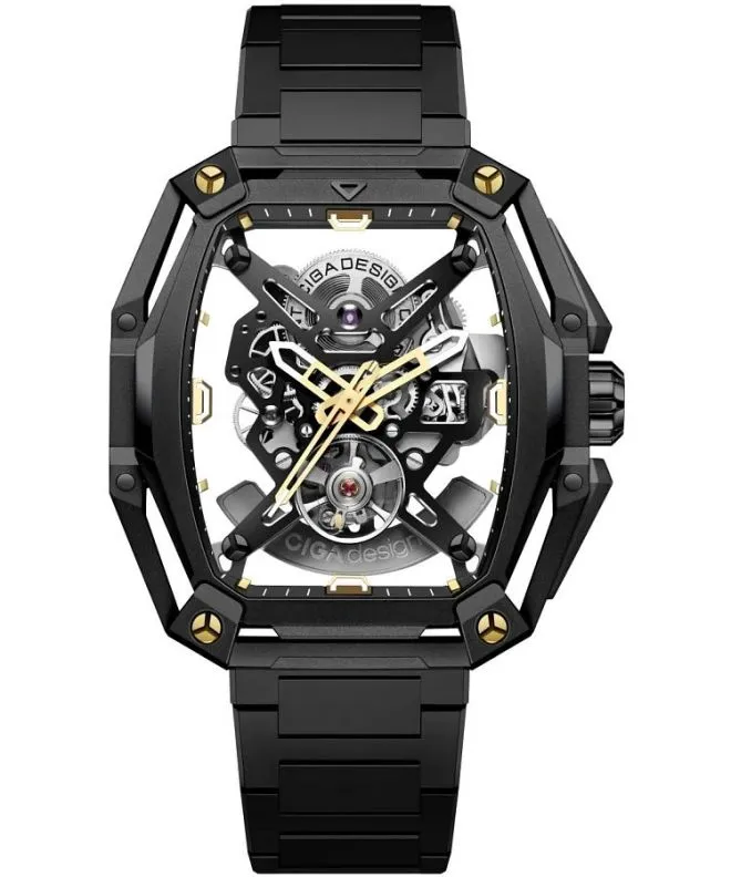 Ρολόι Ανδρικά Ciga Design Hunter Automatic Skeleton Z035-BB02-W1B