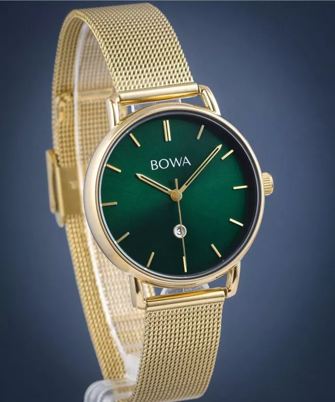 Ρολόι Γυναικεία BOWA Milan Green Gold Mesh 34 MI344-04-164M