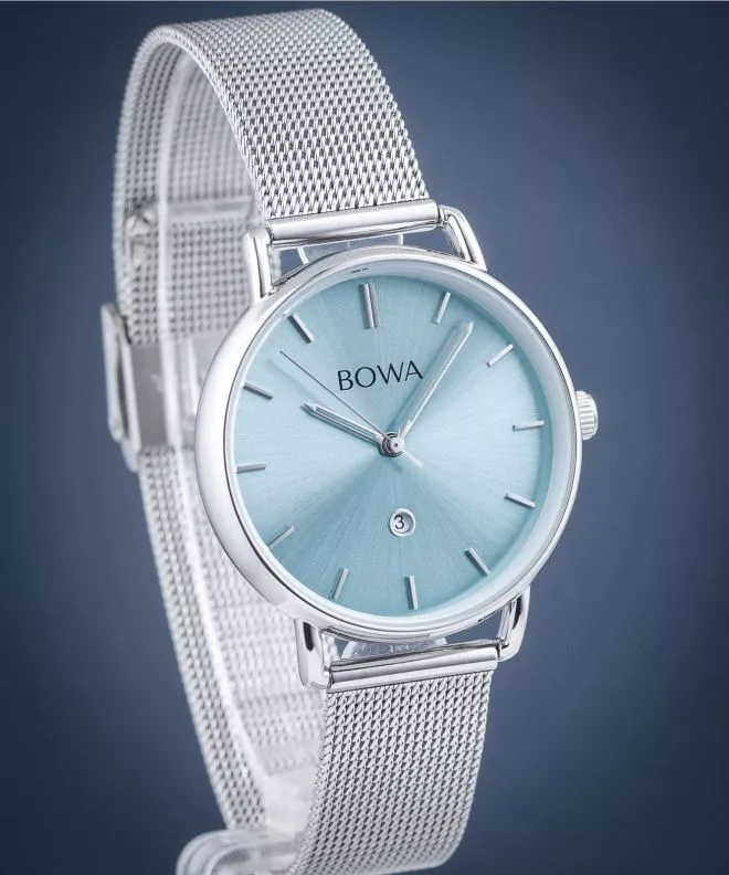Ρολόι Γυναικεία BOWA Milan Ice-Blue Silver Mesh 34 MI345-95-165M