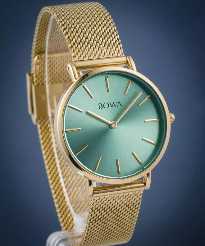 Ρολόι Γυναικεία BOWA New York Petite Mint-Gold Mesh 34 NY344-114-184M