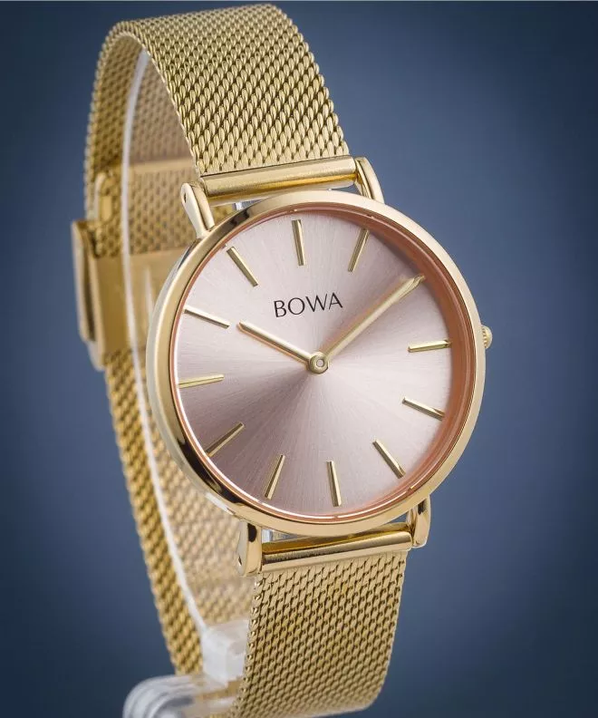Ρολόι Γυναικεία BOWA New York Petite Pink-Gold Mesh 34 NY344-74-184M